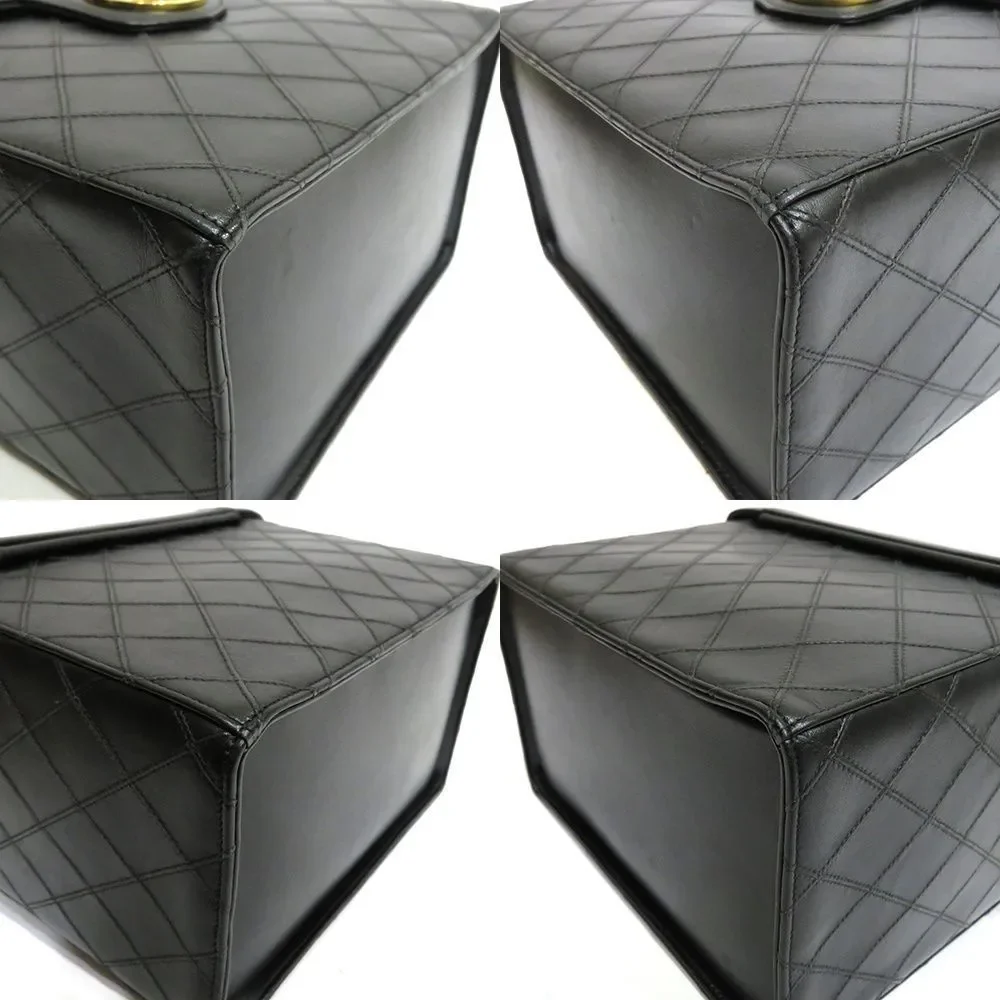 Chanel Vanity Bicolor Shoulder Bag Black